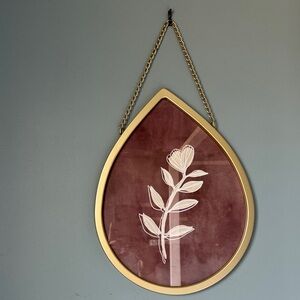 Elegant Gold and Brown Teardrop Wall Art
